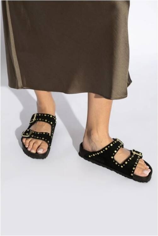 Birkenstock Arizona Rivet Suède Leren Black Dames