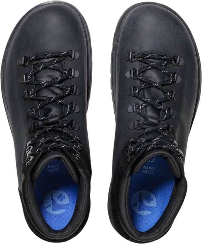 Birkenstock Zwarte Veterschoen van Nubuck Leer