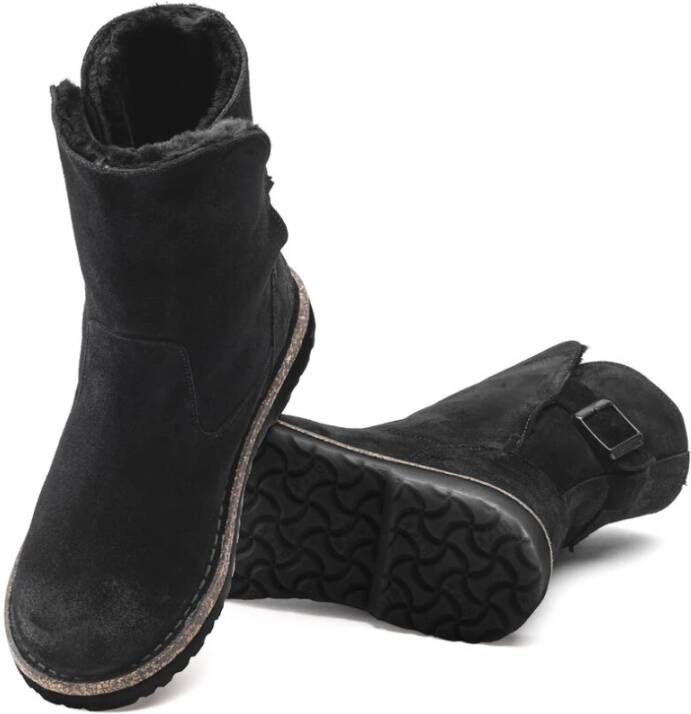 Birkenstock Zwarte Winterlaarzen met Warme Voering Zwart Dames