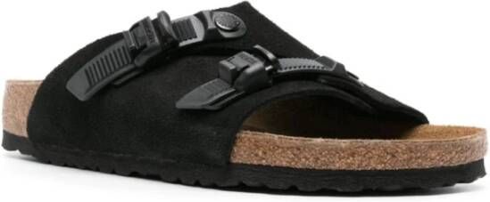 Birkenstock Zwarte Zurich Tech Suède Sandalen Black Heren