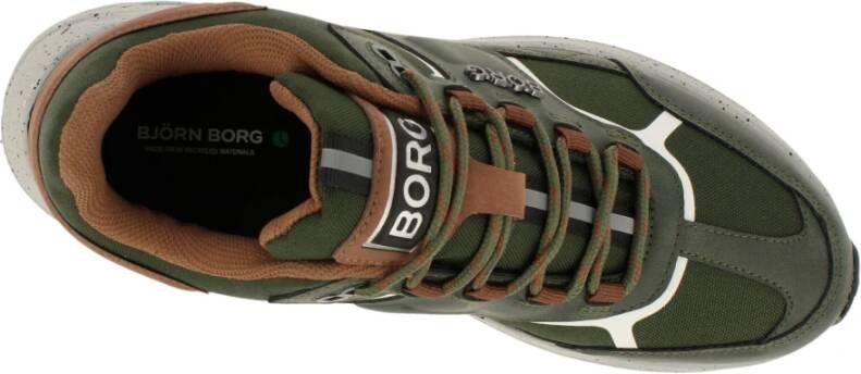 Björn Borg Chunky Runner Sneaker met Metalen Merkembleem Groen Heren