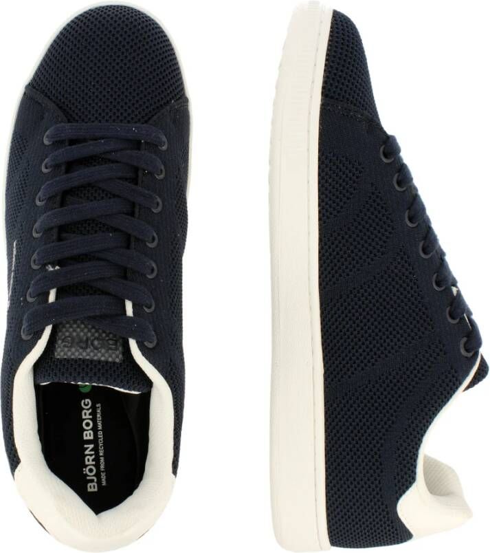 Björn Borg Heren Lage Gebreide Sneakers Blauw Heren