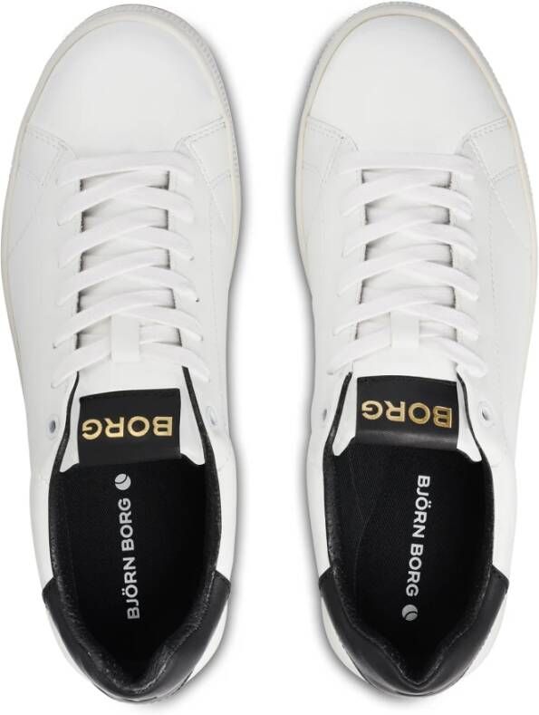 Björn Borg Klassieke Twist Sneaker met Metallic Logo Details Wit Heren