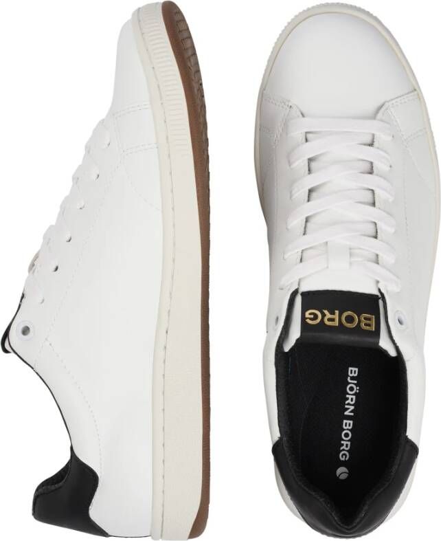 Björn Borg Klassieke Twist Sneaker met Metallic Logo Details Wit Heren