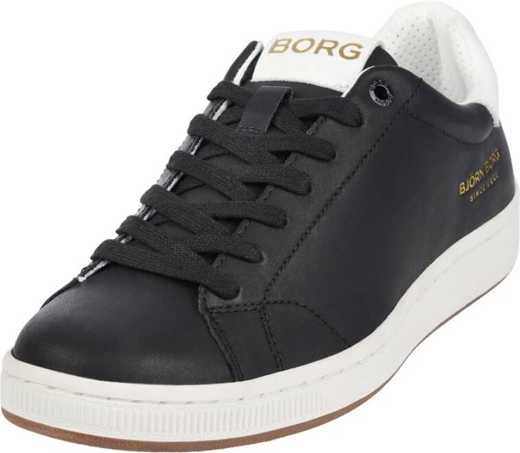 Björn Borg Klassieke Twist Sneaker met Metallic Logo Details Zwart Heren