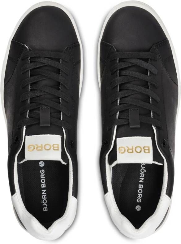 Björn Borg Klassieke Twist Sneaker met Metallic Logo Details Zwart Heren