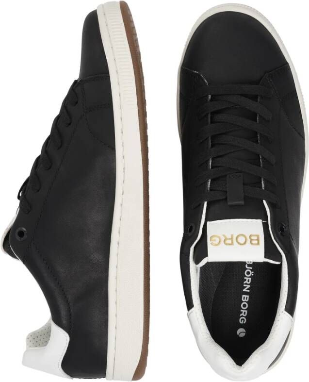 Björn Borg Klassieke Twist Sneaker met Metallic Logo Details Zwart Heren