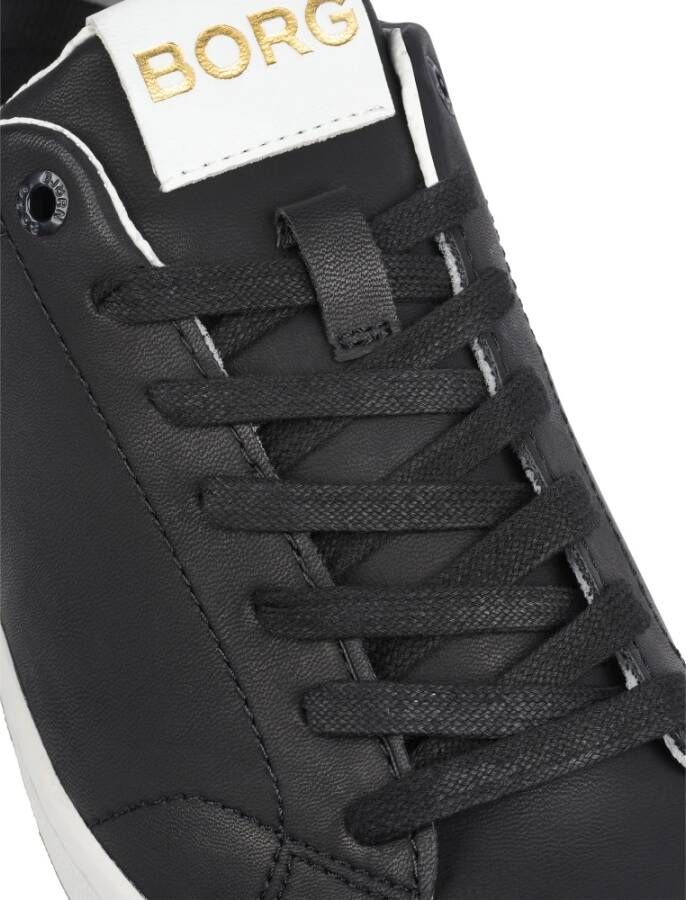 Björn Borg Klassieke Twist Sneaker met Metallic Logo Details Zwart Heren