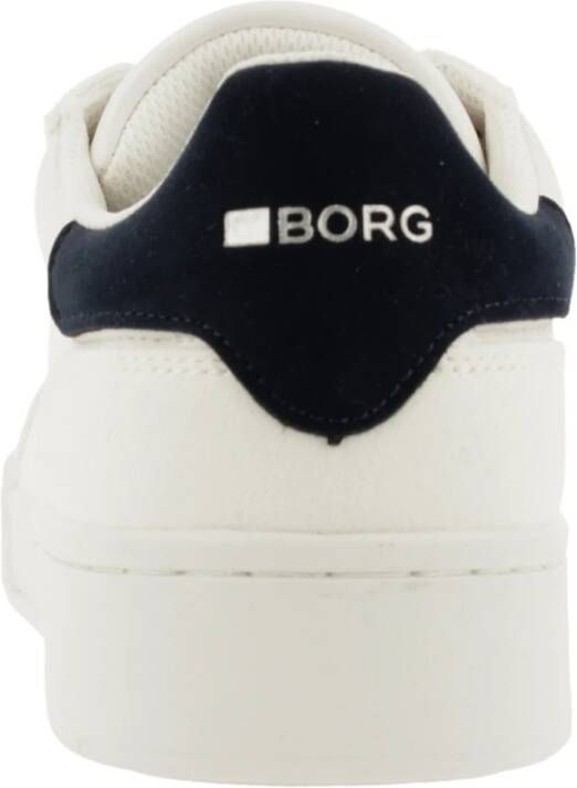 Björn Borg Klassieke witte lage sneaker met gekleurde hiel Wit Heren