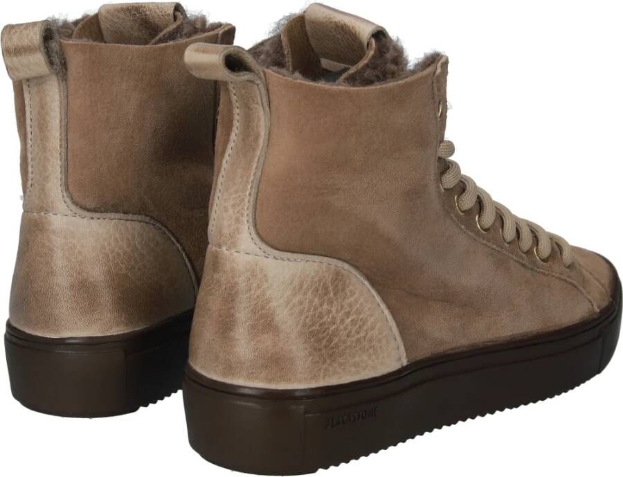 Blackstone Akna Yl55 Fossil Hoge sneakers Bruin Dames