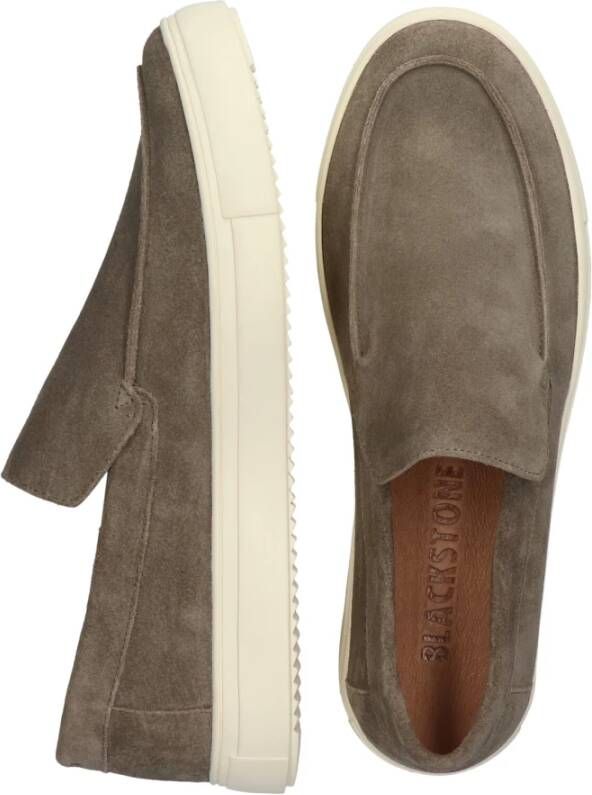 Blackstone Luxe Suède Instappers Brown Heren