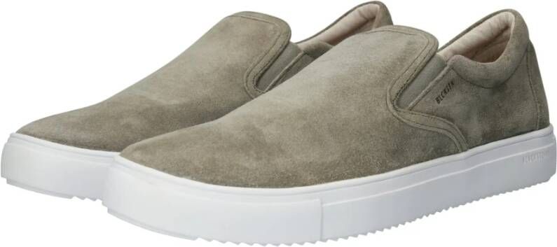 Blackstone Luxe Suède Instappers Green Heren
