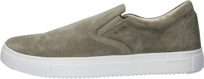 Blackstone Luxe Suède Instappers Green Heren