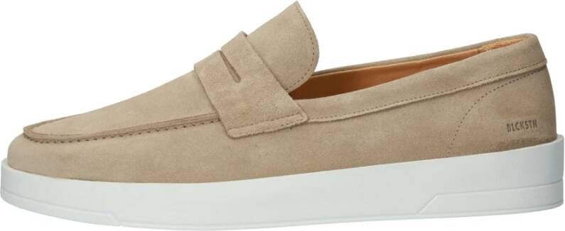 Blackstone Elegant Slip-on Moccasins Beige Heren
