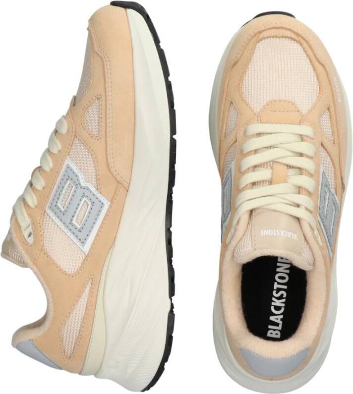 Blackstone Flint Moss Macadamia Runner Sneaker Beige Dames