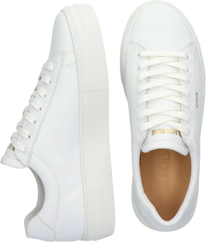 Blackstone Witte Leren Sneaker White Dames