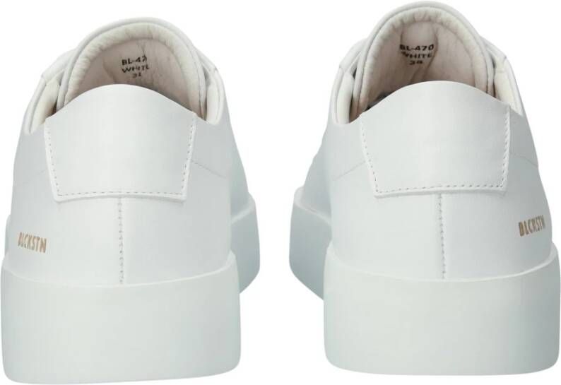 Blackstone Witte Leren Lage Sneaker White Dames