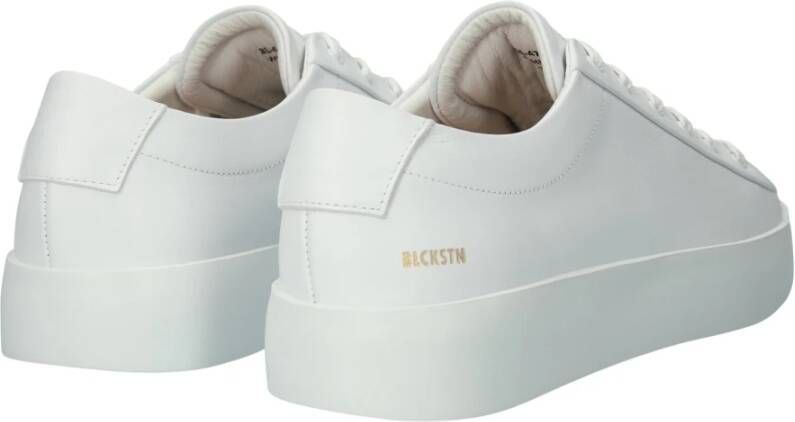 Blackstone Witte Leren Lage Sneaker White Dames