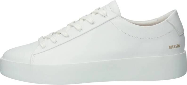 Blackstone Witte Leren Lage Sneaker White Dames