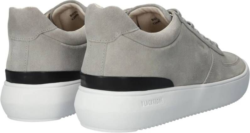 Blackstone Luxe Suede Mid-Top Sneaker Gray Heren