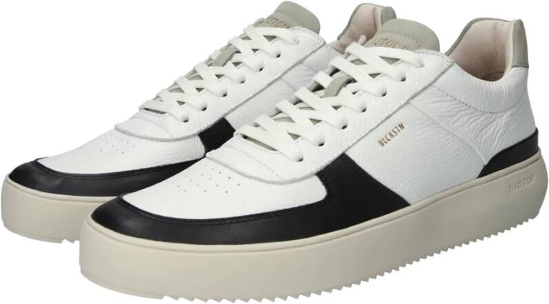 Blackstone Wit-zwarte Sneaker Mid-top Stijl White Heren