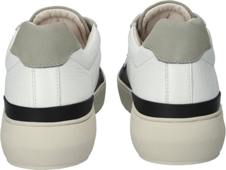 Blackstone Wit-zwarte Sneaker Mid-top Stijl White Heren