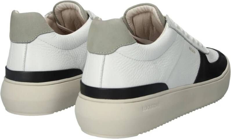 Blackstone Wit-zwarte Sneaker Mid-top Stijl White Heren