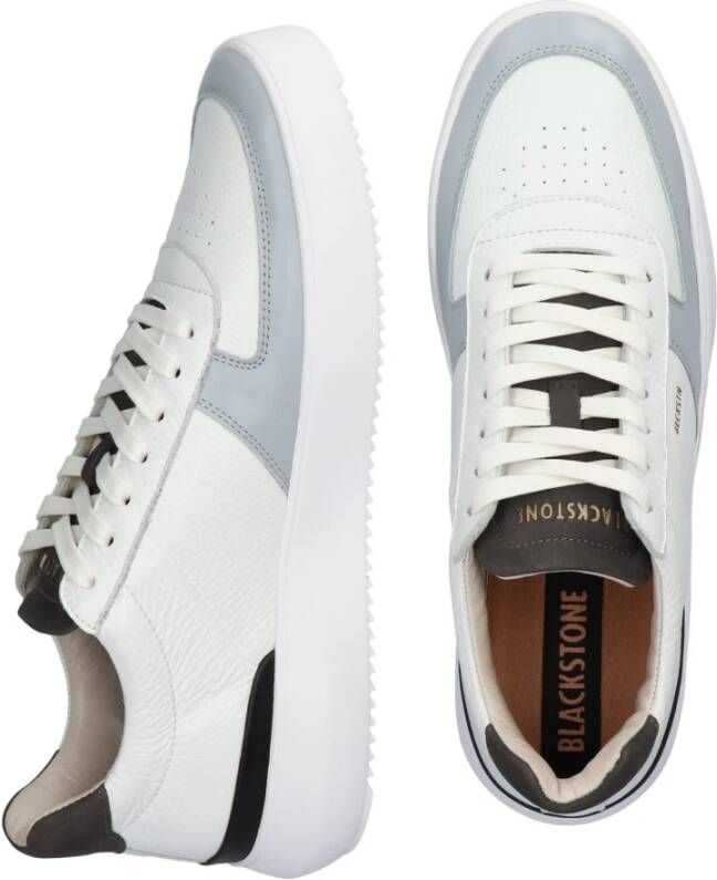 Blackstone Wit Grijs Sneaker Mid Stijl White Heren