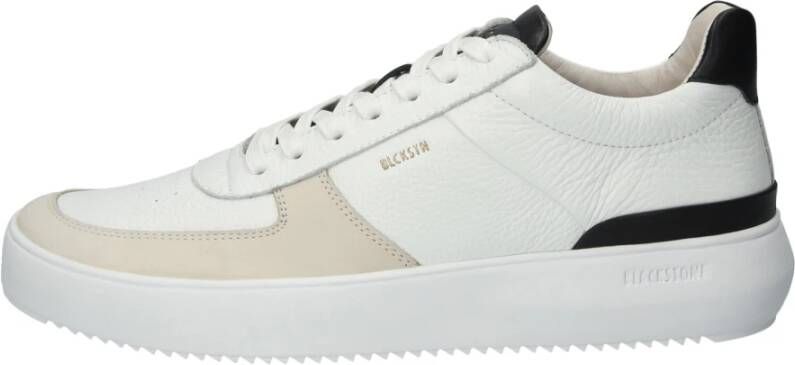 Blackstone Witte Zand Mid-Top Sneaker White Heren