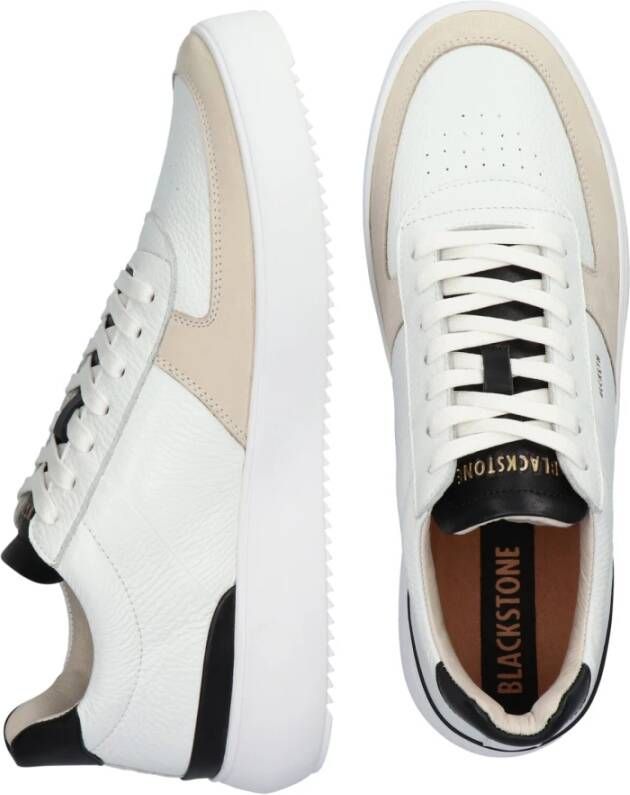 Blackstone Witte Zand Mid-Top Sneaker White Heren