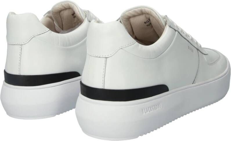 Blackstone Witte Mid Sneaker voor Mannen White Heren