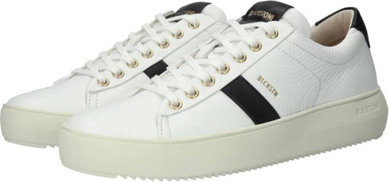 Blackstone Wit-zwart Ryder Sneaker White Dames