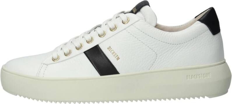 Blackstone Wit-zwart Ryder Sneaker White Dames