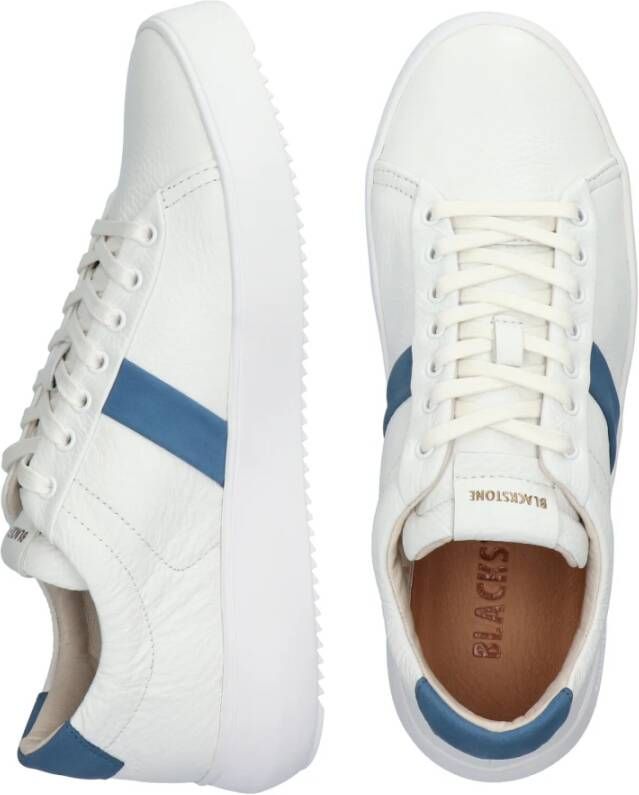 Blackstone Wit Blauw As Sneaker White Heren