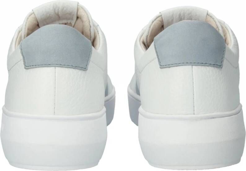 Blackstone Ryder White-cambray Blue Sneaker (low) White Dames