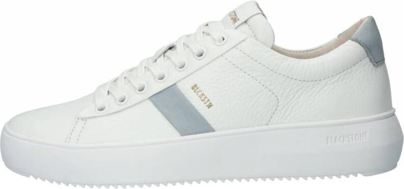 Blackstone Blauw Wit Sneaker Lage Top White Dames