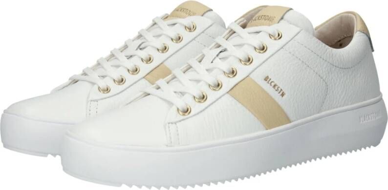 Blackstone Witte Sojaboon Sneaker White Dames