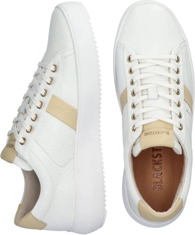 Blackstone Witte Sojaboon Sneaker White Dames