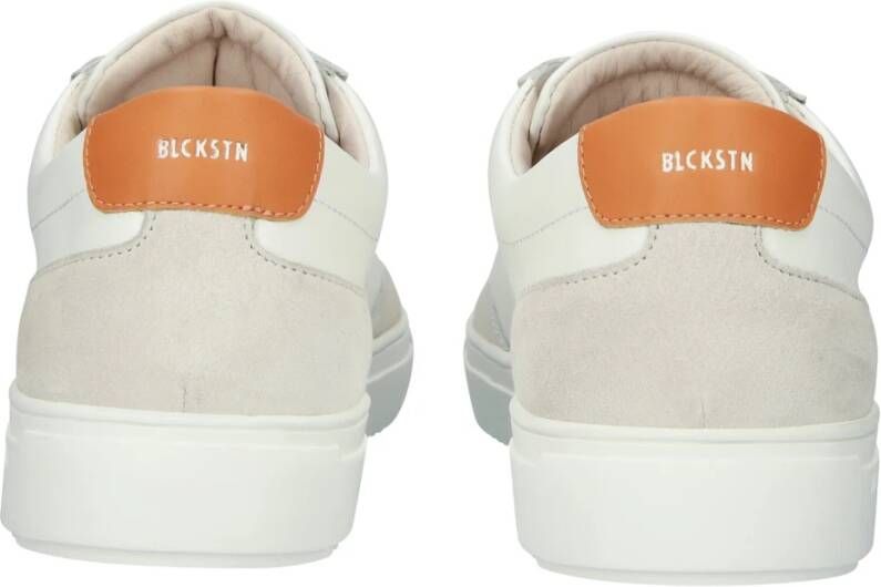 Blackstone Slate Harper Perf White Orange Sneaker (low) White Heren