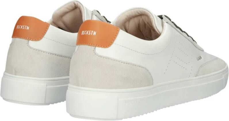 Blackstone Slate Harper Perf White Orange Sneaker (low) White Heren