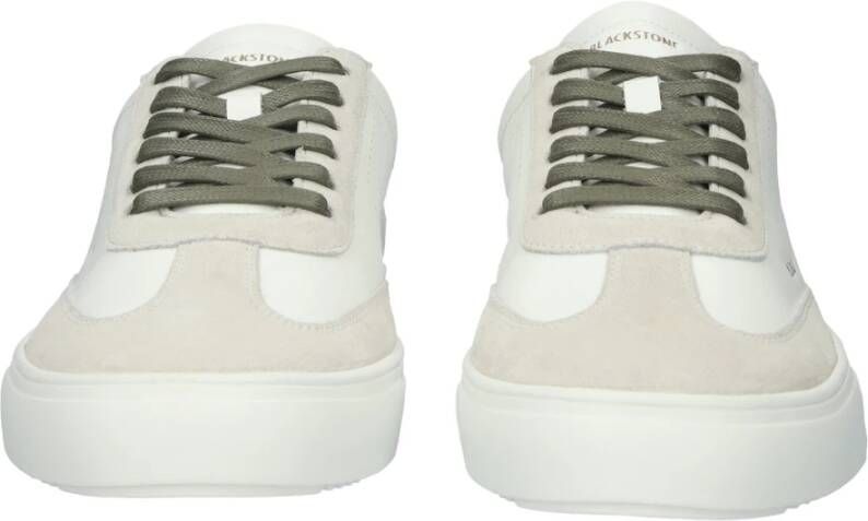 Blackstone Slate Harper Perf White Orange Sneaker (low) White Heren