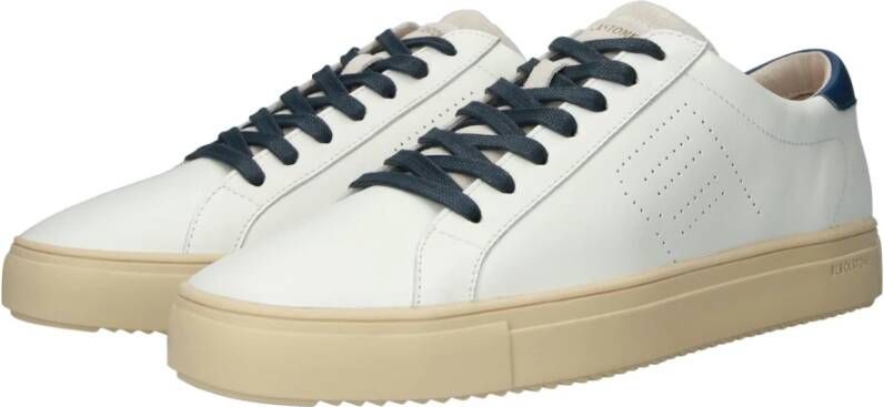 Blackstone Slate Roscoe Perf White Blue Sneaker (low) White Heren