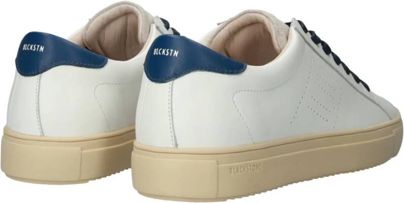 Blackstone Slate Roscoe Perf White Blue Sneaker (low) White Heren