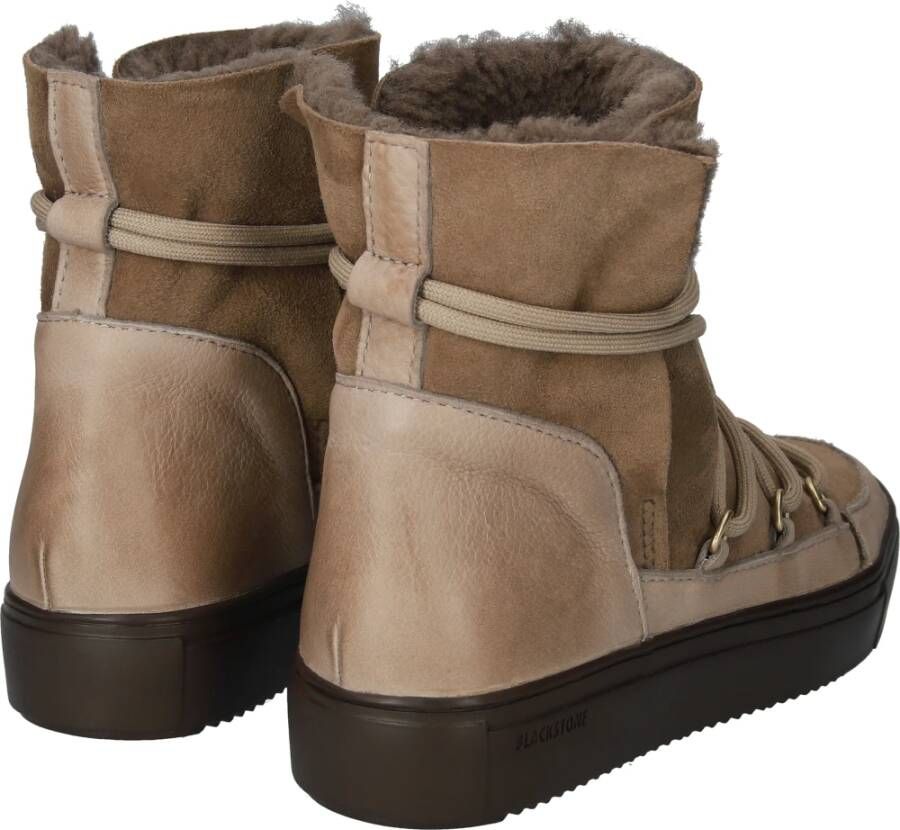 Blackstone UKI Ul87 Fossil High-Top Sheepskin Beige Dames