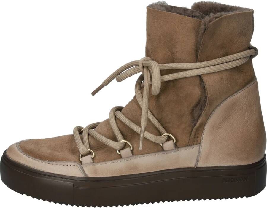 Blackstone UKI Ul87 Fossil High-Top Sheepskin Beige Dames