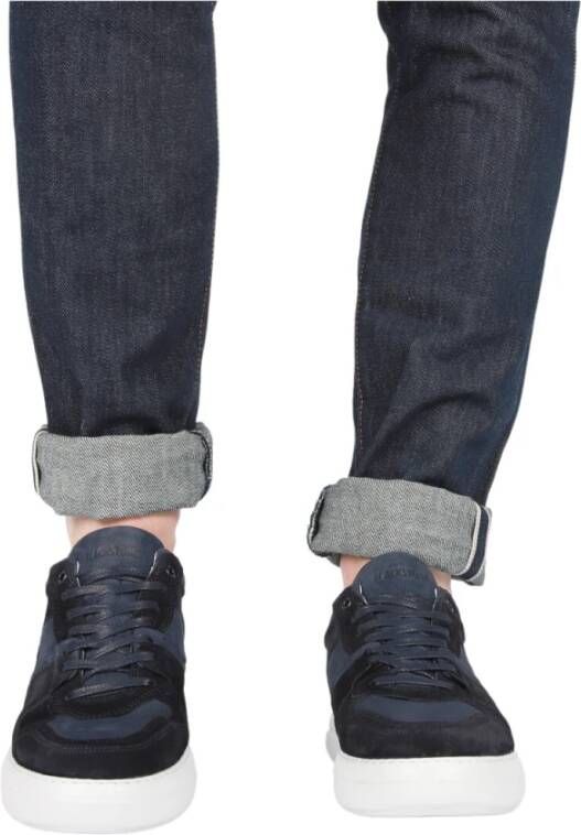 Blackstone Wg70 Navy Lage Sneaker Blauw Heren