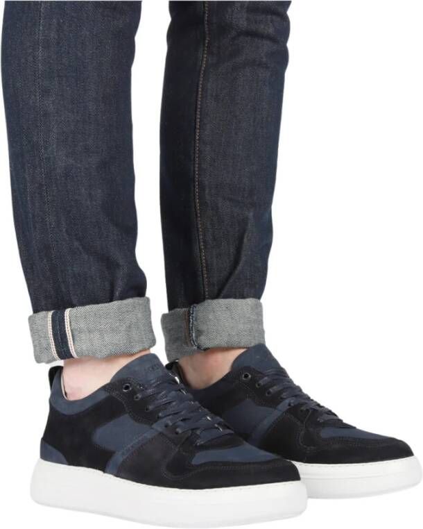 Blackstone Wg70 Navy Lage Sneaker Blauw Heren
