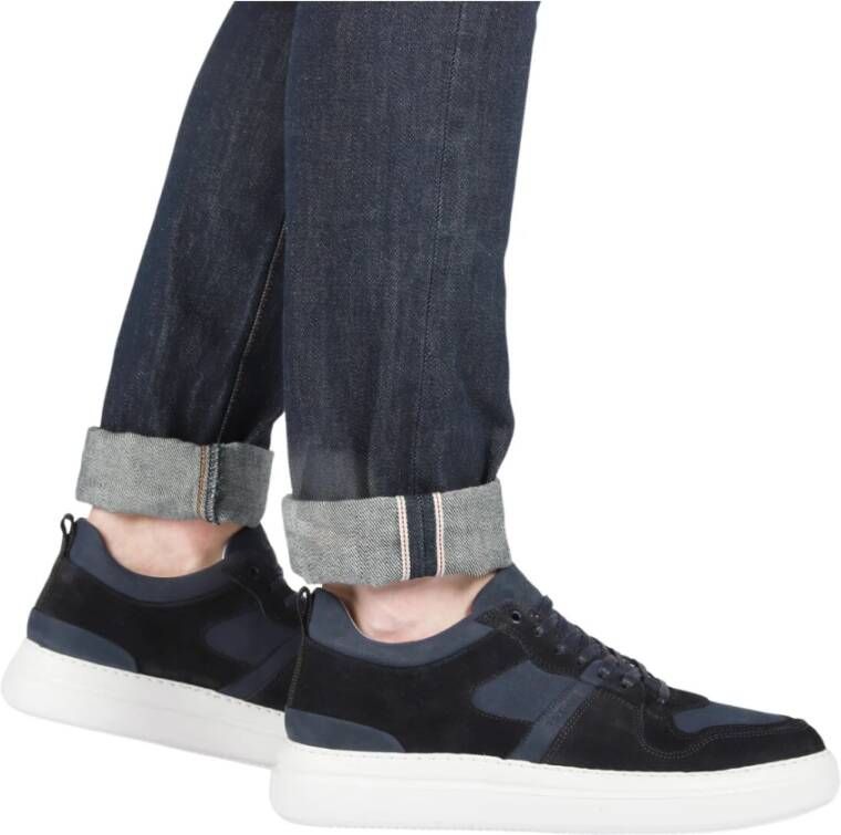 Blackstone Wg70 Navy Lage Sneaker Blauw Heren