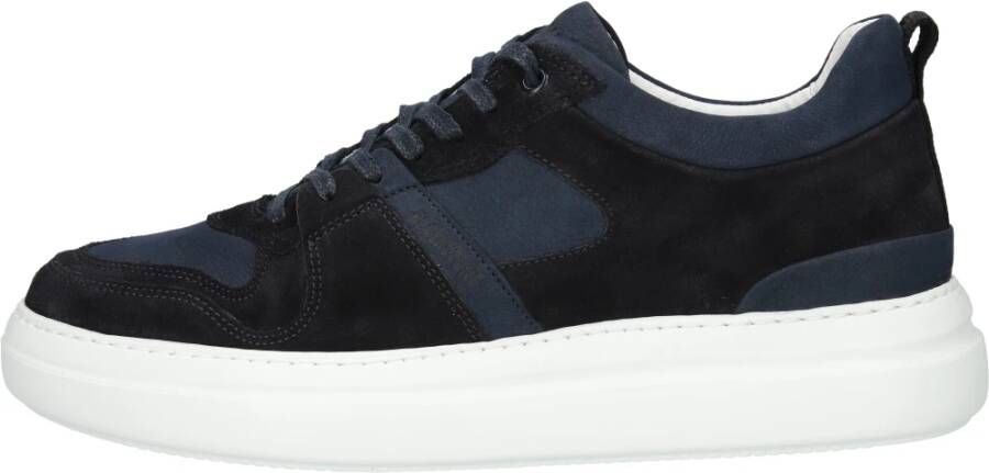 Blackstone Wg70 Navy Lage Sneaker Blauw Heren
