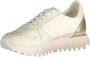 Blauer Sportieve Beige Vetersneakers met Contrastdetails Beige Dames - Thumbnail 5